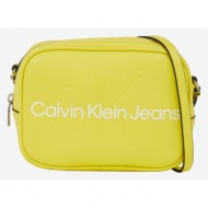 calvin klein jeans cross body bag yellow 100% polyurethane