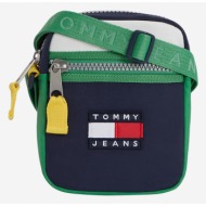 tommy jeans heritage cross body bag blue recycled nylon/polyamide