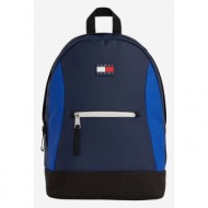 tommy jeans backpack blue recycled polyester, polyester