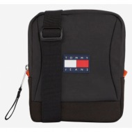 tommy jeans function reporter bag black polyester, recycled polyester