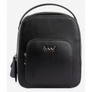 vuch darty backpack black genuine leather, polyester