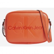 calvin klein jeans handbag red 100% polyurethane