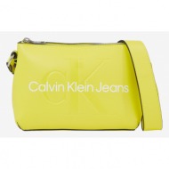 calvin klein jeans handbag yellow 100% polyurethane
