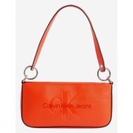 calvin klein jeans handbag orange 100% polyurethane