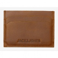 jack & jones side wallet brown buffalo leather