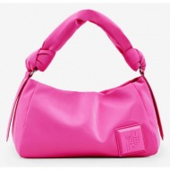 desigual chocolin rennes handbag pink polyurethane, polyester