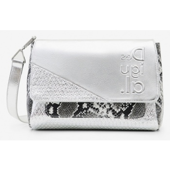 desigual delta silver copenhague handbag silver polyester σε προσφορά