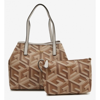guess vikky handbag brown artificial leather σε προσφορά