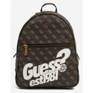 guess vikky backpack brown 100% polyurethane