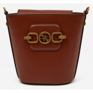 guess handbag brown 100% polyurethane