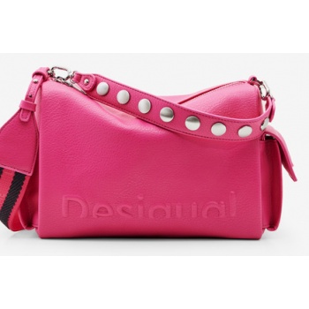 desigual half logo habana handbag pink 100% polyurethane σε προσφορά