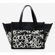 desigual lettering guimar mini handbag black 100% polyester