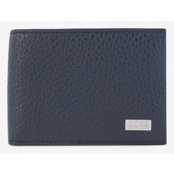 boss wallet blue 100% leather σε προσφορά