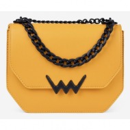 vuch vellie cross body bag yellow artificial leather
