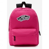 vans realm backpack pink textile