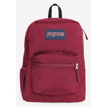 jansport cross town backpack red 100% polyester