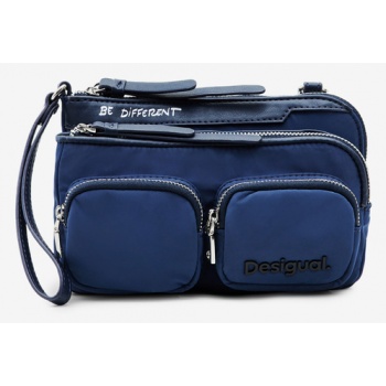 desigual pocketmas linda handbag blue 100% polyester σε προσφορά