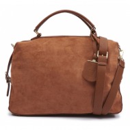 orsay handbag brown polyester, polyuretane