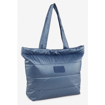 puma core tote handbag blue outer part - 100% nylon; main σε προσφορά
