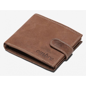 ombre clothing wallet brown genuine leather σε προσφορά