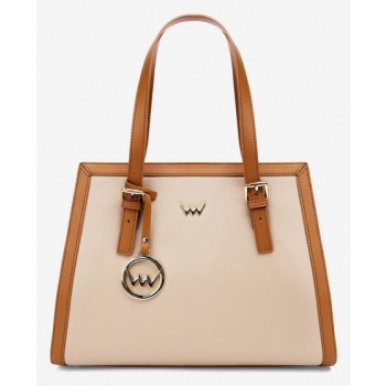 vuch pritta handbag beige genuine leather