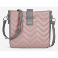 vuch brega cross body bag pink faux leather