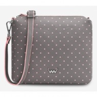 vuch coalie cross body bag grey faux leather