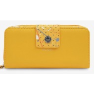 vuch fili design wallet yellow faux leather