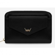 vuch rubis wallet black genuine leather
