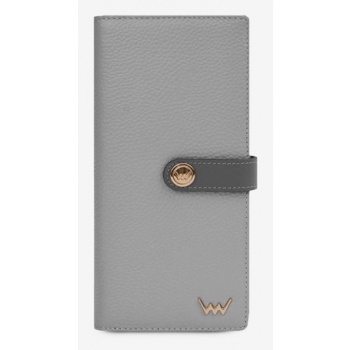 vuch verdi wallet grey genuine leather