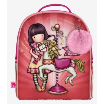 santoro gorjuss carousel kids backpack pink polyester σε προσφορά