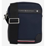 tommy hilfiger central mini reporter bag blue recycled polyester, polyurethane, polyester