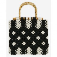 orsay handbag black cotton, polyester