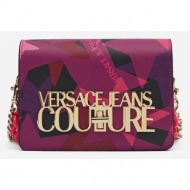 versace jeans couture handbag violet polyurethane