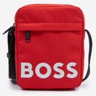 boss catch 2.0 cross body bag red recycled polyester