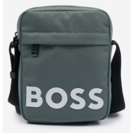 boss catch 2.0 cross body bag green recycled polyester
