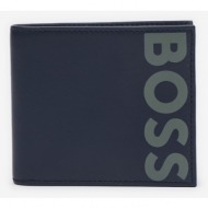 boss wallet blue goat leather