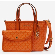 michael kors xs open handbag orange cotton, pvc