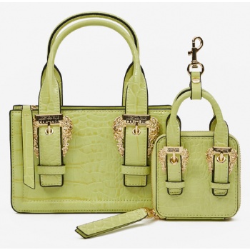 versace jeans couture handbag green polyester σε προσφορά