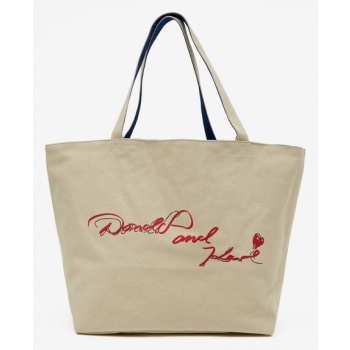 karl lagerfeld disney shopper bag beige 100% cotton σε προσφορά