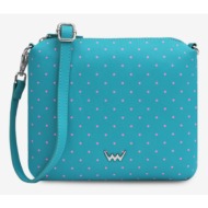 vuch coalie dotty turquoise cross body bag blue faux leather