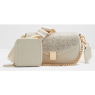 aldo meya handbag white outer part - 60% polyurethane, 30% glass, 10% polyester; lining - 100% recyc