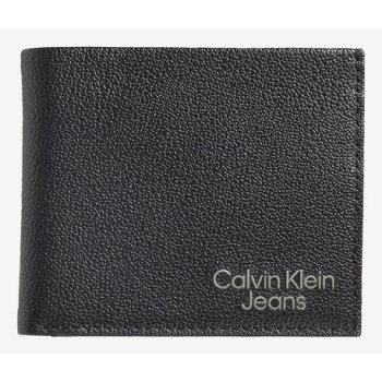 calvin klein jeans wallet black 100% real leather σε προσφορά