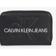 calvin klein jeans wallet black 100% polyurethane