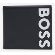 boss wallet black goat leather