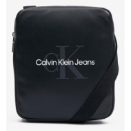 calvin klein jeans monogram soft reporter bag black polyurethane