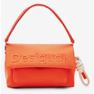 desigual venecia 2.0 handbag orange outer part - polyurethane; inner part - polyester