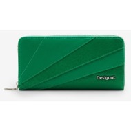 desigual machina fiona wallet green outer part - polyurethane; lining - polyester