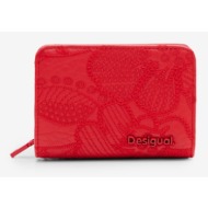 desigual alpha maya wallet red outer part - polyurethane; lining - polyester