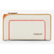 desigual prime ines wallet white outer part - polyurethane; lining - polyester